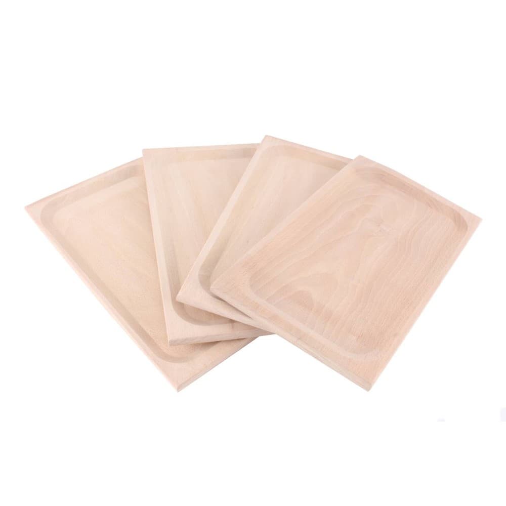 Set 4 scifette legno, 30x17,5x2,2 cm – Risparmio Casa
