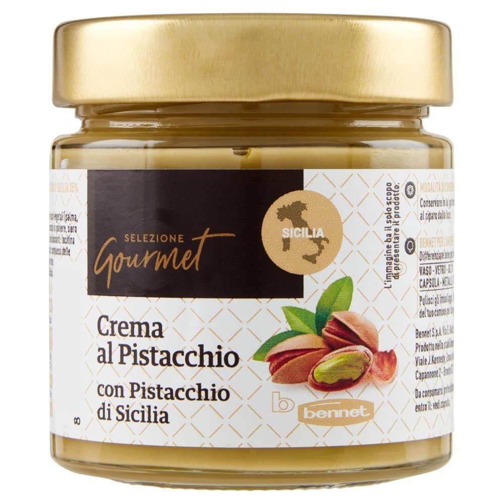 Selezione Gourmet Bennet crema al pistacchio di Sicilia, 190 g – Bennet