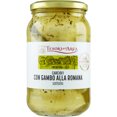 Carciofi con gambo alla romana sottolio Tesori dell'Arca, 510 g – Panorama