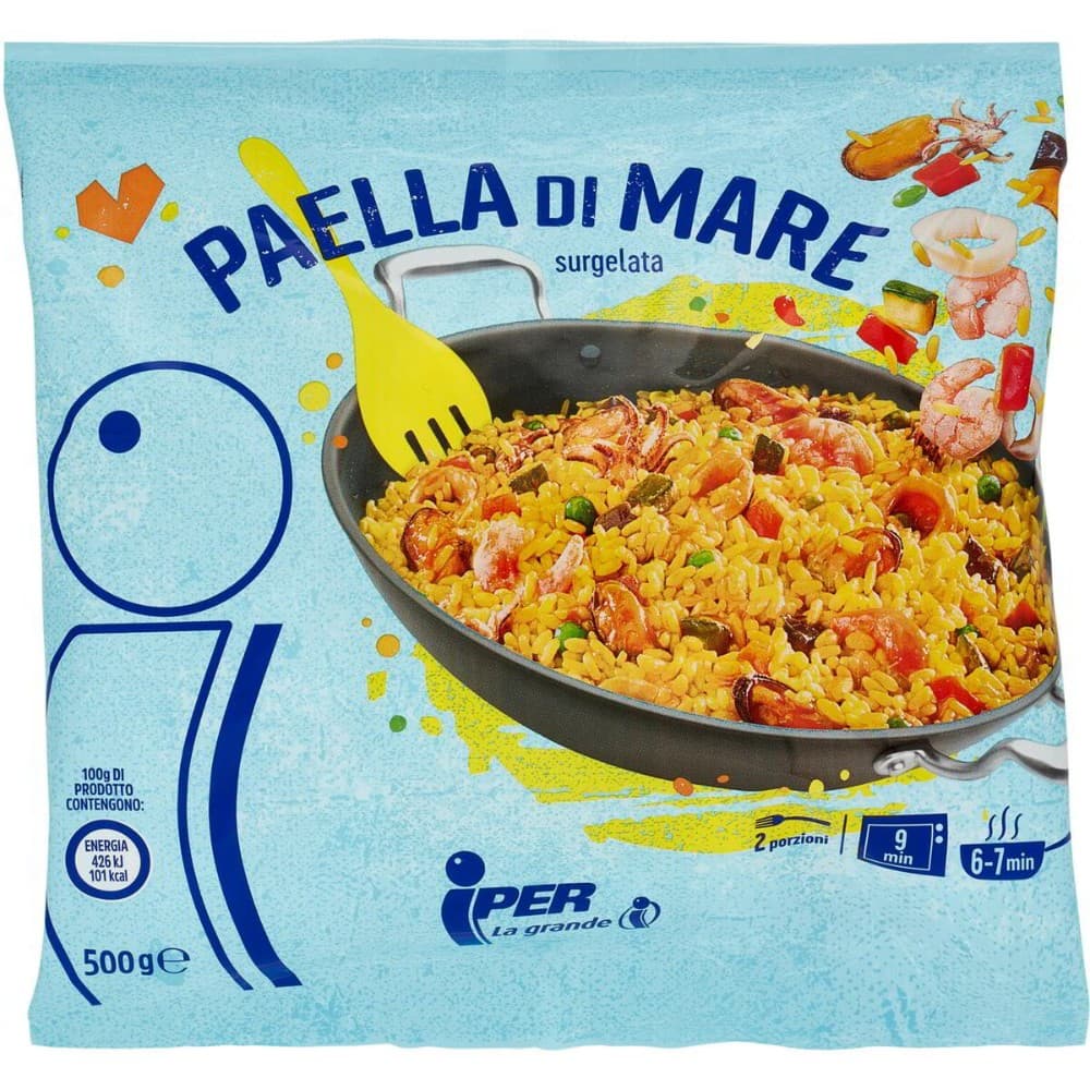 Paella di mare surgelata 500 g Iper in offerta da Iper La grande i