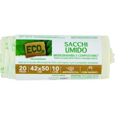 Sacchi umido biodegradabili e compostabili Eco, 10 pezzi Pam – Panorama