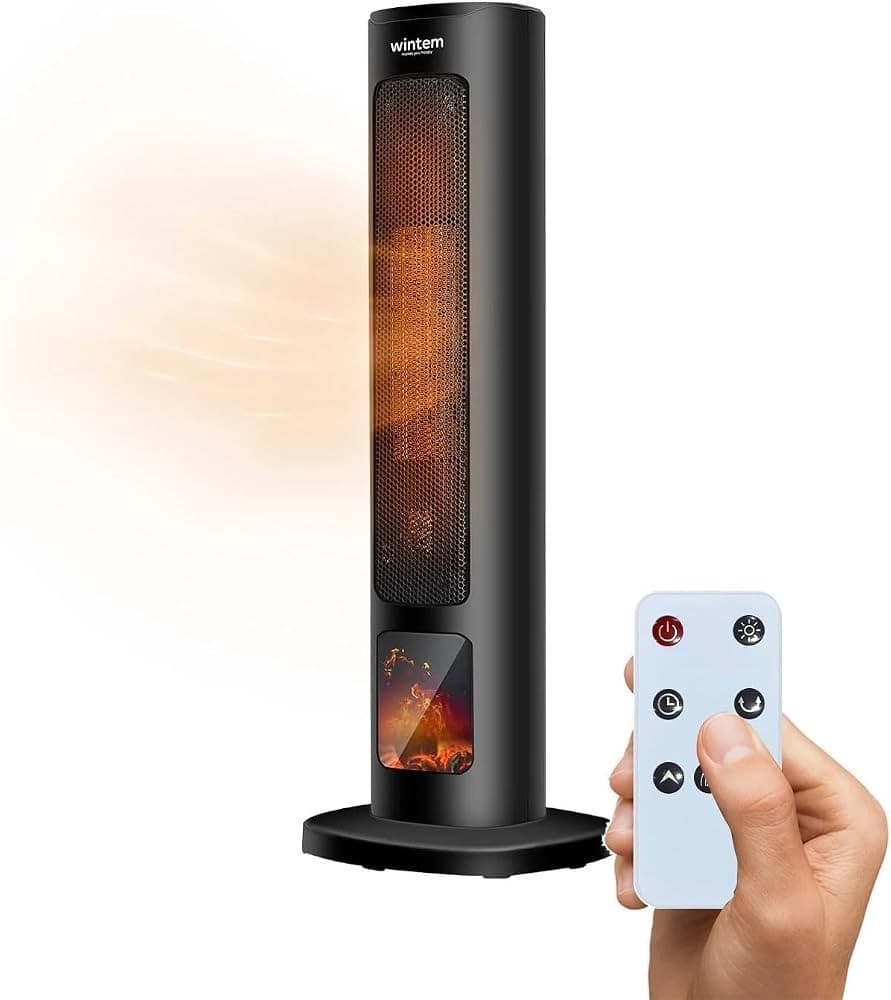 Termoventilatore a torretta effetto fiamma, 86 cm – Risparmio Casa