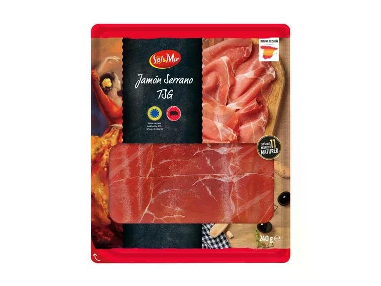 Jamón Serrano STG, 240 g confezione Sol&Mar – Lidl