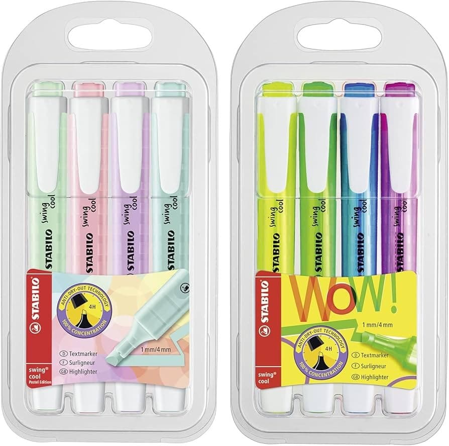 Evidenziatori Swing Cool 4 pezzi STABILO in offerta da Iper La grande i