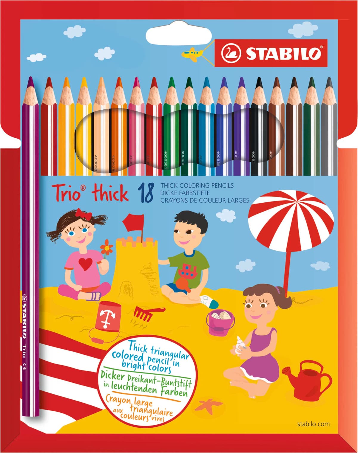 Matite color Stabilo Trio Thick 18 pezzi in offerta da Coop