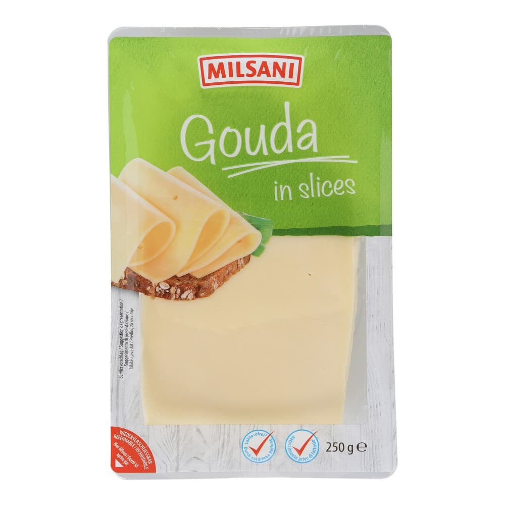 Milsani Gouda in slices, 250 g – ALDI