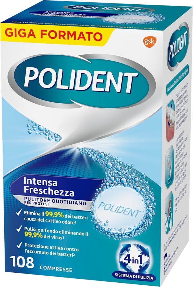 Polident pulitore in compresse / adesivo per protesi dentale, 108 pz / 70 g – Tigota