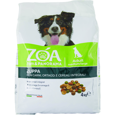 Crocchette o zuppa per cani 4 Kg Zoa in offerta da Panorama