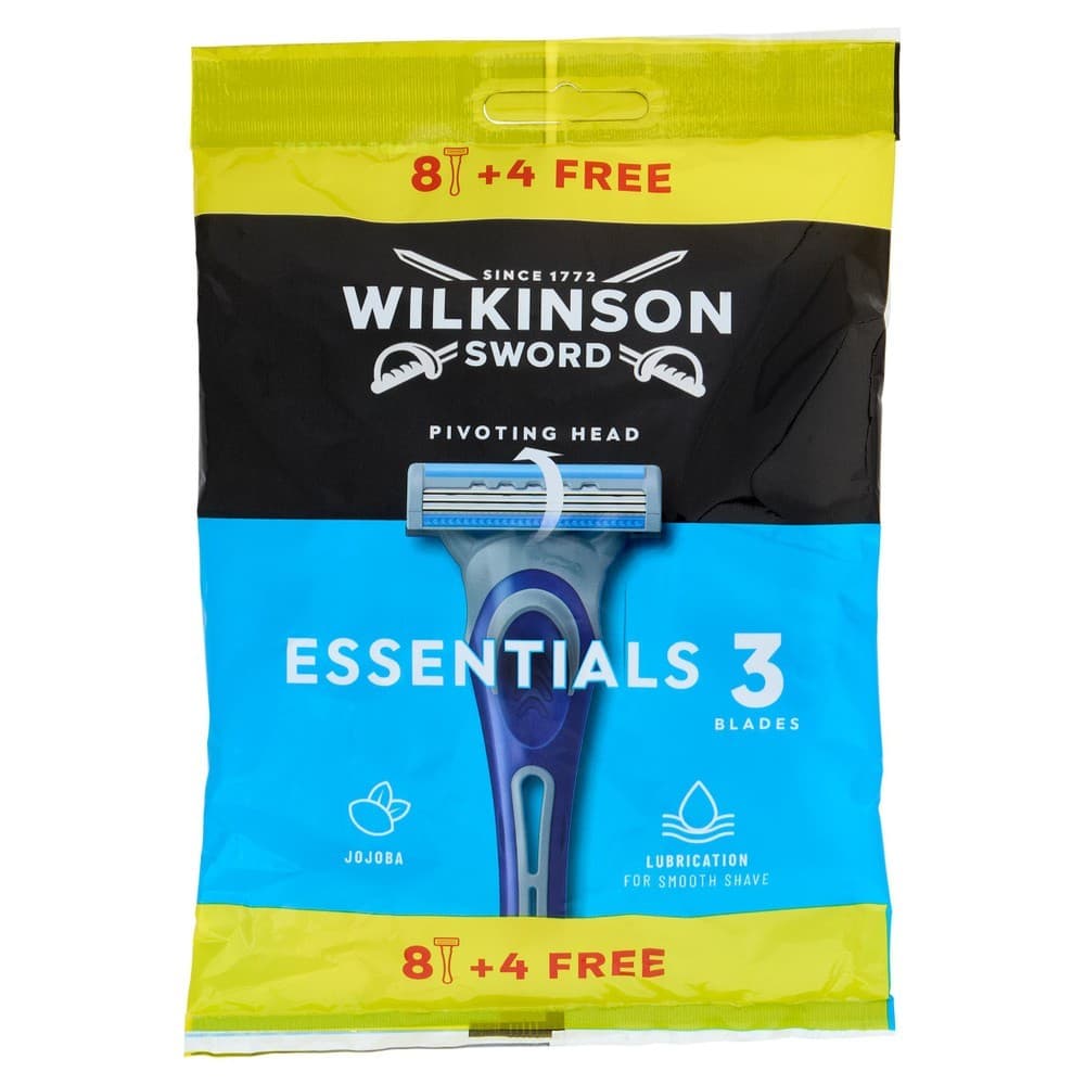 Wilkinson rasoi usa e getta Essentials 3 8 pezzi+4 gratis in offerta da Esselunga