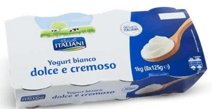 Pascoli Italiani yogurt bianco dolce e cremoso 8 x 125 g in offerta da Eurospin
