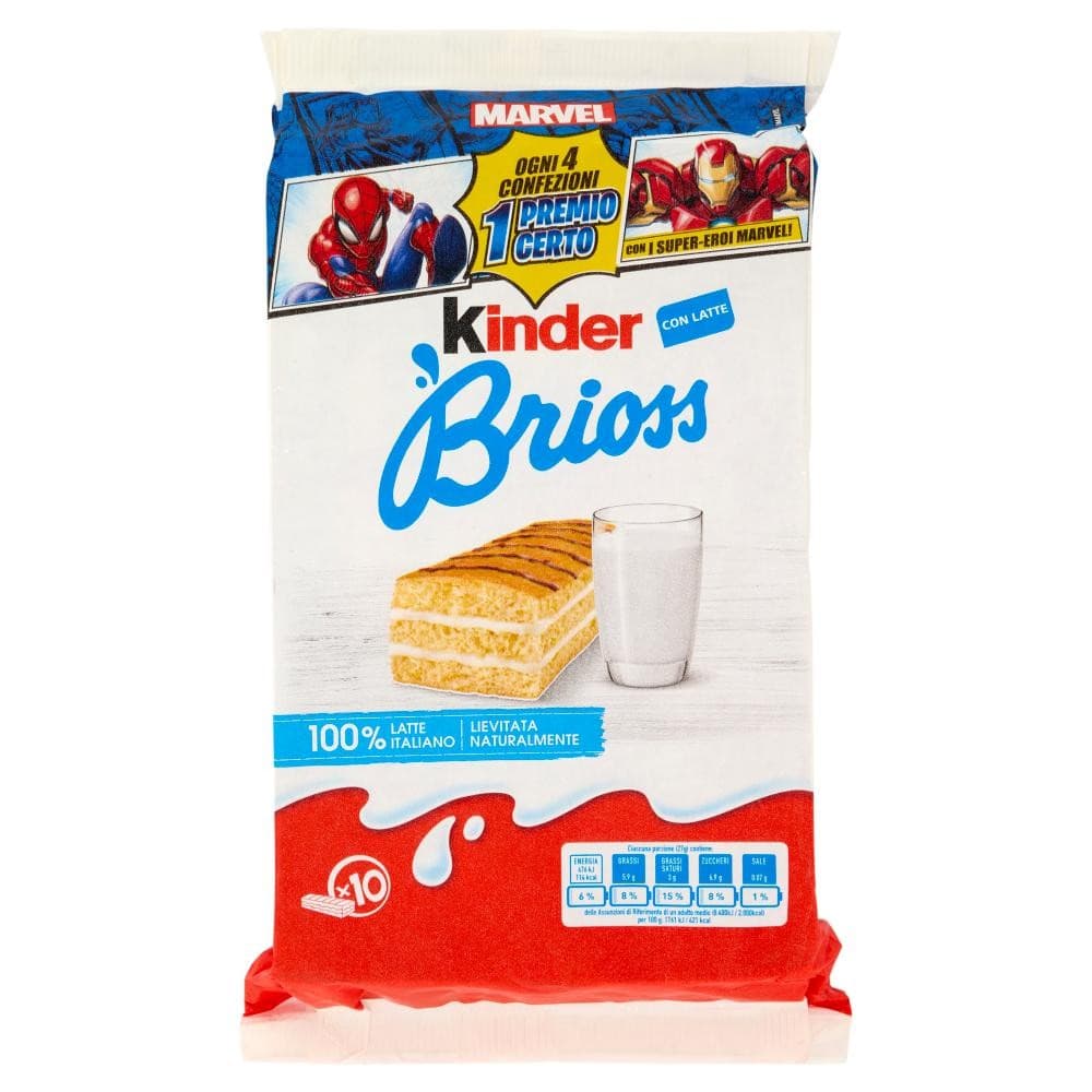 Kinder Brioss con i Super-Eroi Marvel, 10 x 27 g – Dpiù