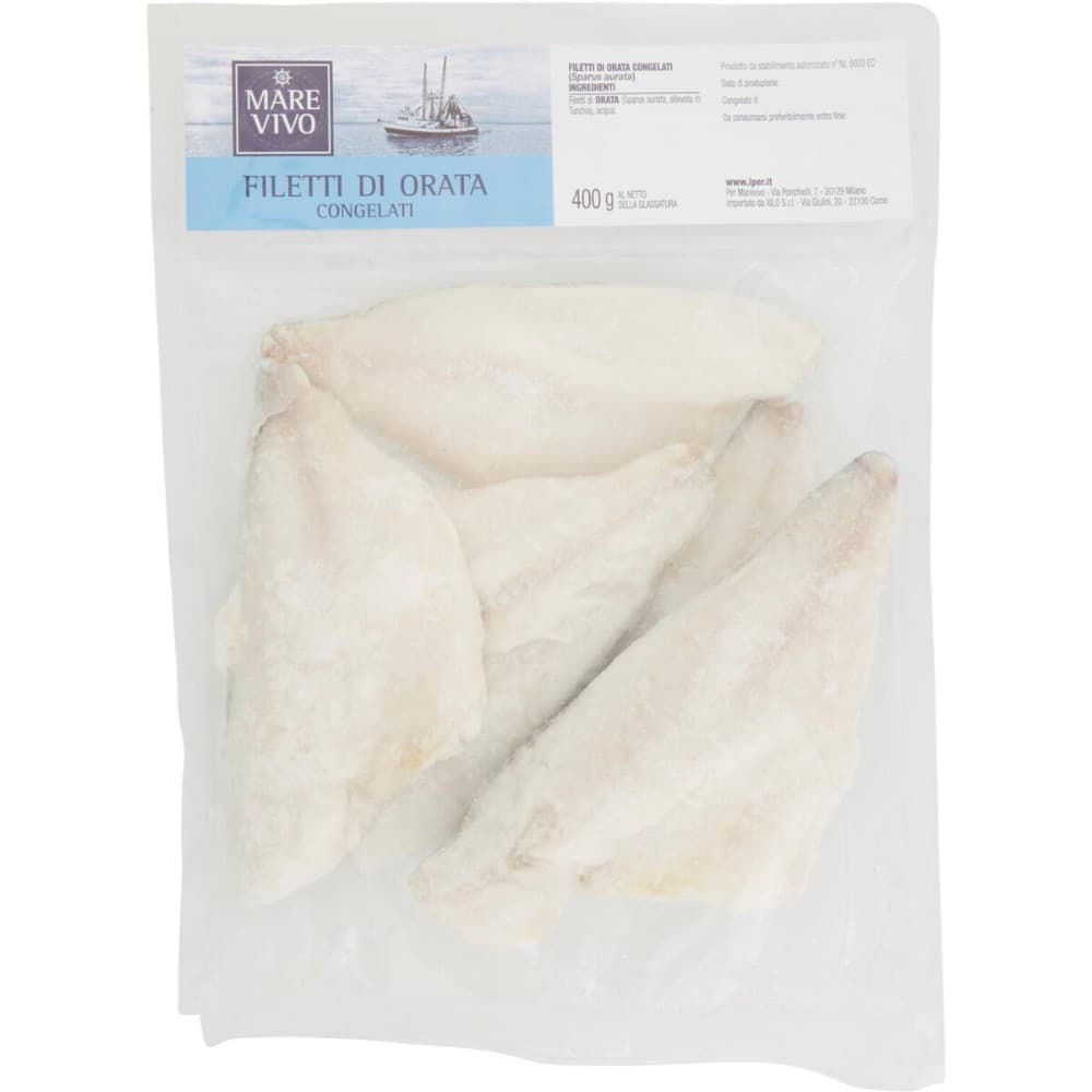 Filetti di orata congelati 400 g MAREVIVO in offerta da Iper La grande i