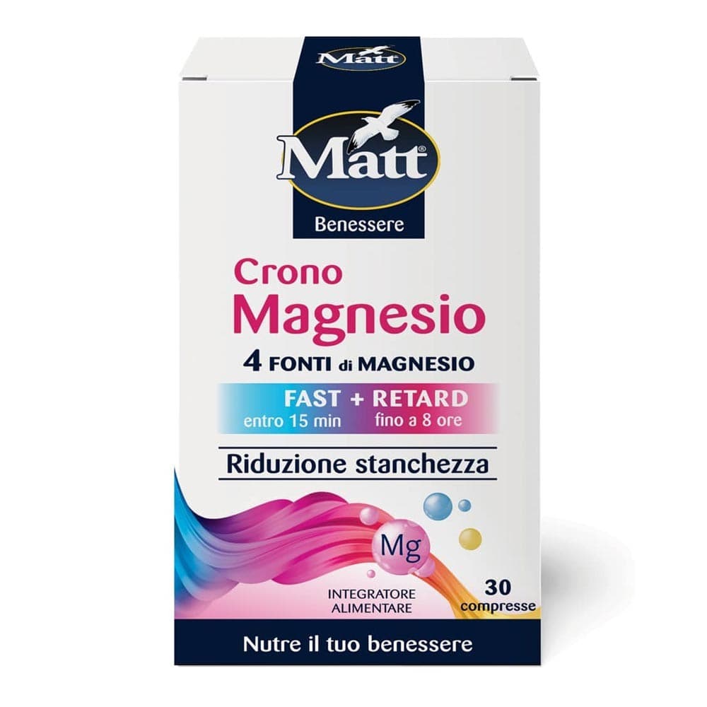 Matt integratore di magnesio e vitamina B, 30 compresse – Dm