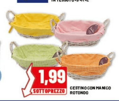 Cestino con manico rotondo – Risparmio Casa