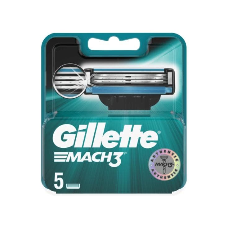 Gillette Mach 3 lame di ricambio per rasoio, 5 pezzi – Dm