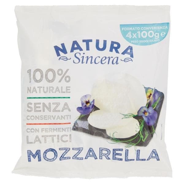 Mozzarella, 100 g x4 Natura Sincera – Iper La grande i