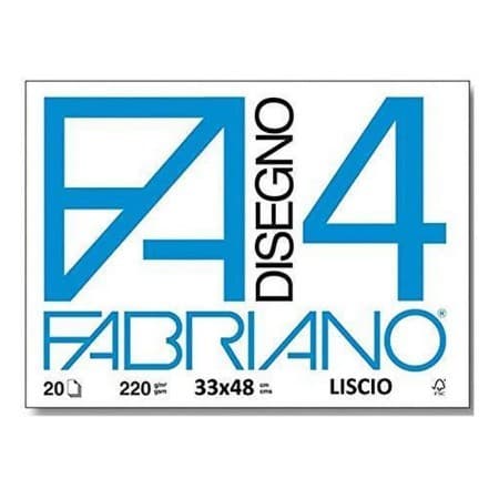 Fabriano blocco da disegno F4 20 fogli, cm 24x33, 220 g/m2 in offerta da Bennet