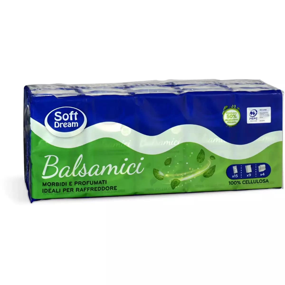 Fazzoletti balsamici, 15 pacchetti, 9 pz Soft Dream – Eurospin