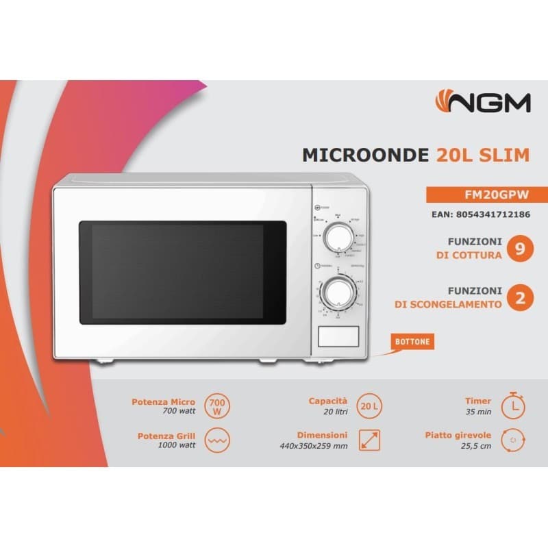 NGM FM20GPW microonde, 20 litri – Dpiù