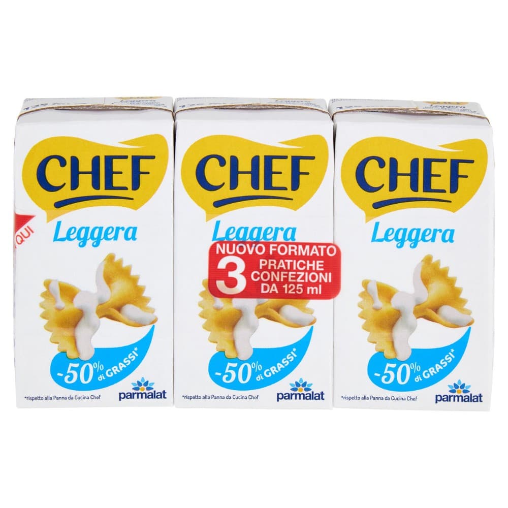 Panna Chef UHT Leggera, 3x125 ml – Il Gigante