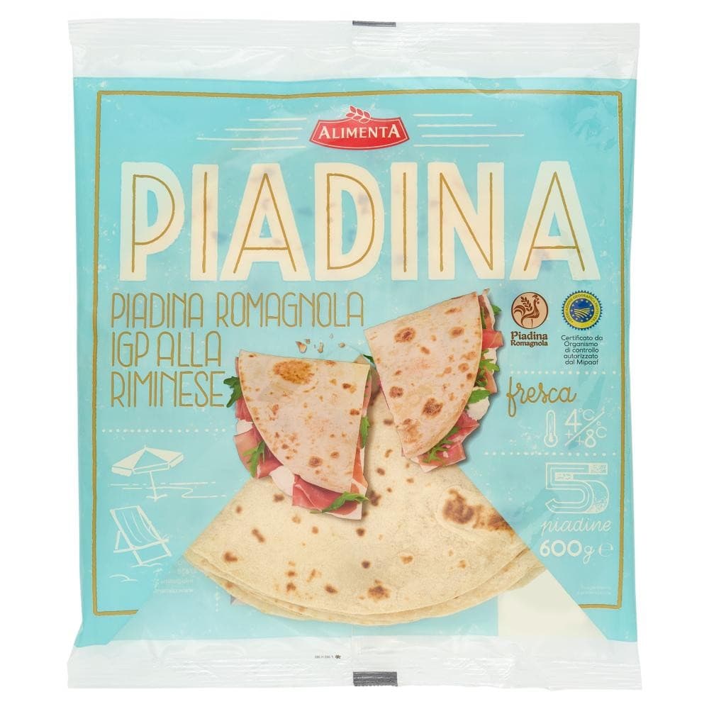 Piadina romagnola IGP riminese Alimenta, 600 g – Carrefour
