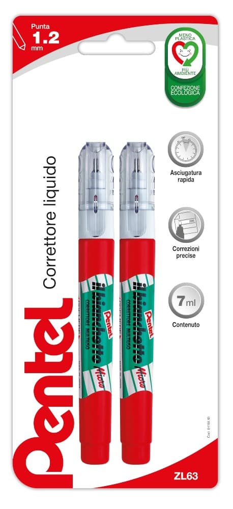 Pentel correttori liquidi a penna il Bianchetto 2 pezzi in offerta da Iper La grande i