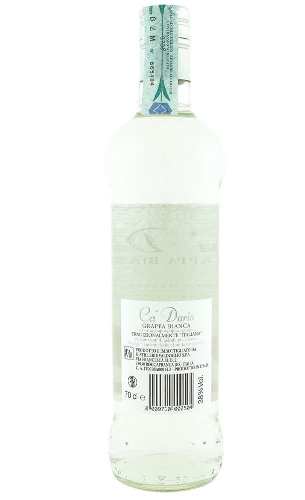 Ca' Dario grappa bianca 38°C, 700 ml – Bennet