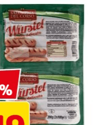 Salumeria del Corso Wurstel gusto delicato 2 x 100 g in offerta da Dpiù