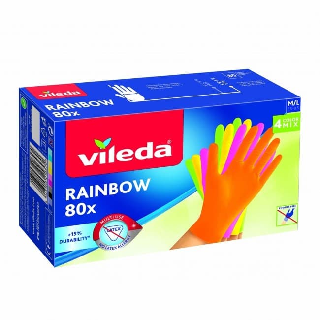 Vileda guanti Rainbow 80 pezzi in offerta da ALDI
