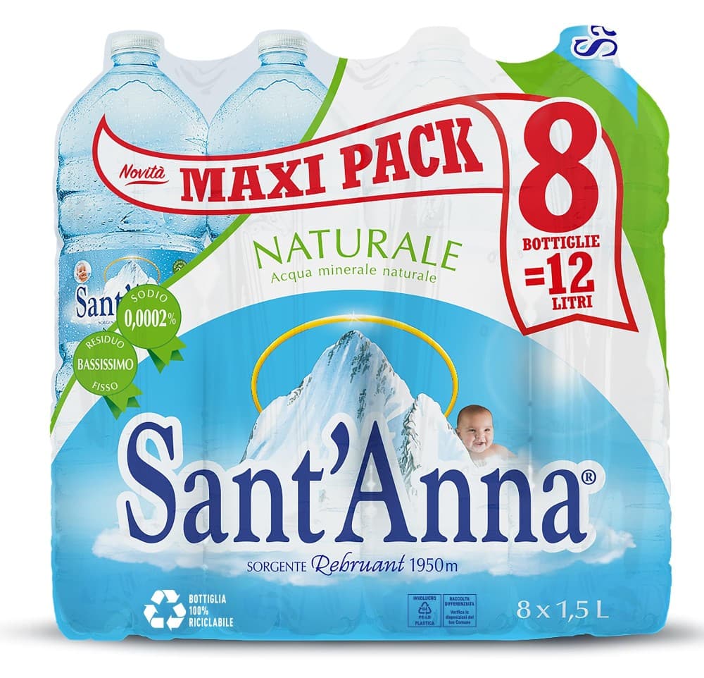 Acqua Sant'Anna 8 x 1,5 l in offerta da Carrefour