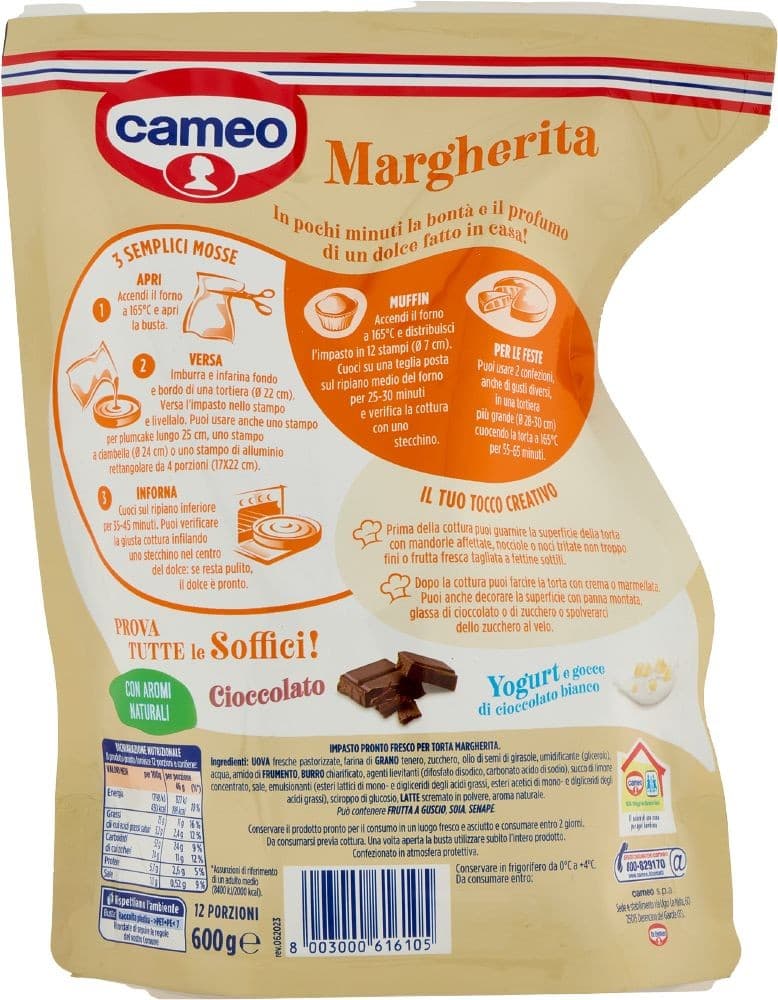 Base per torte Cameo Le Soffici margherita o cioccolato, 600 g – Esselunga