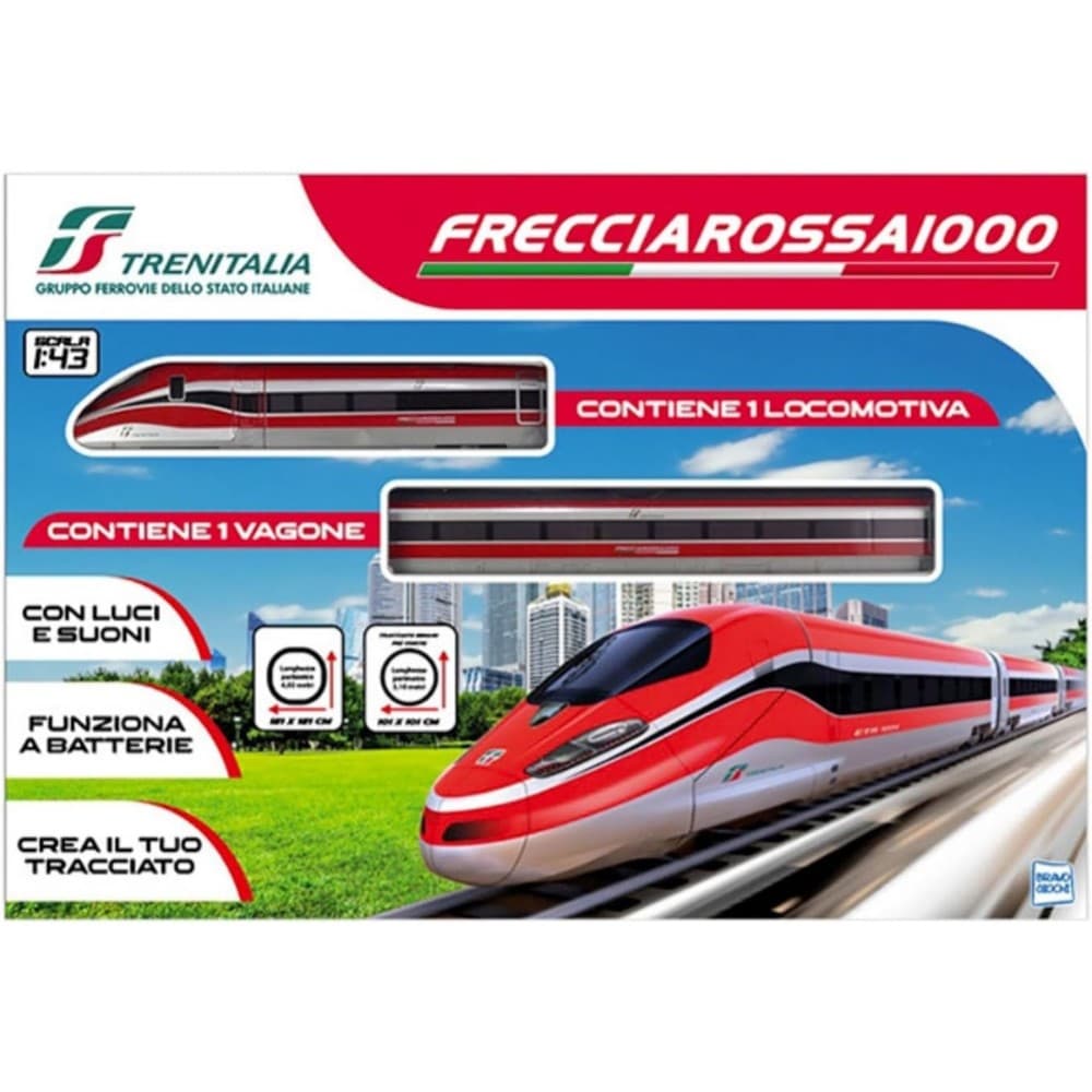 Trenitalia Pista Treno Frecciarossa 1000, scala 1:43 – Carrefour