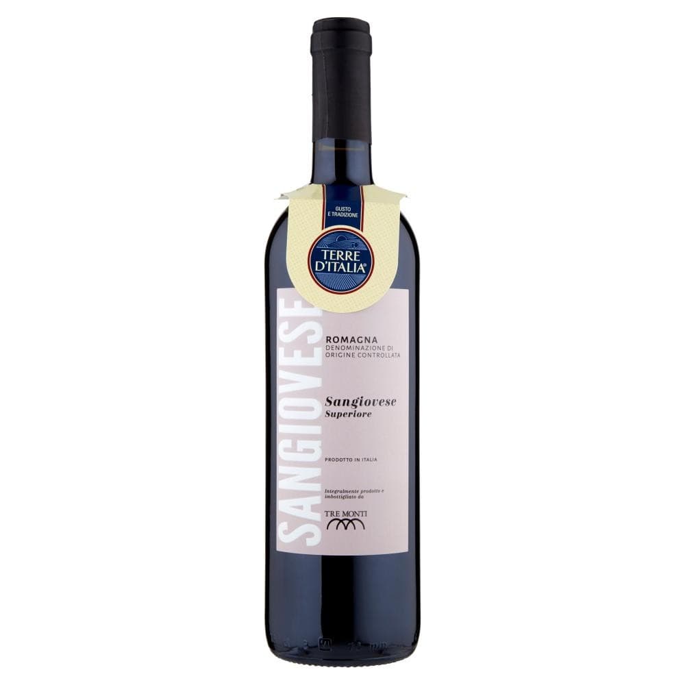 Terre d'Italia Sangiovese Superiore DOC Tre Monti, 750 ml – Carrefour