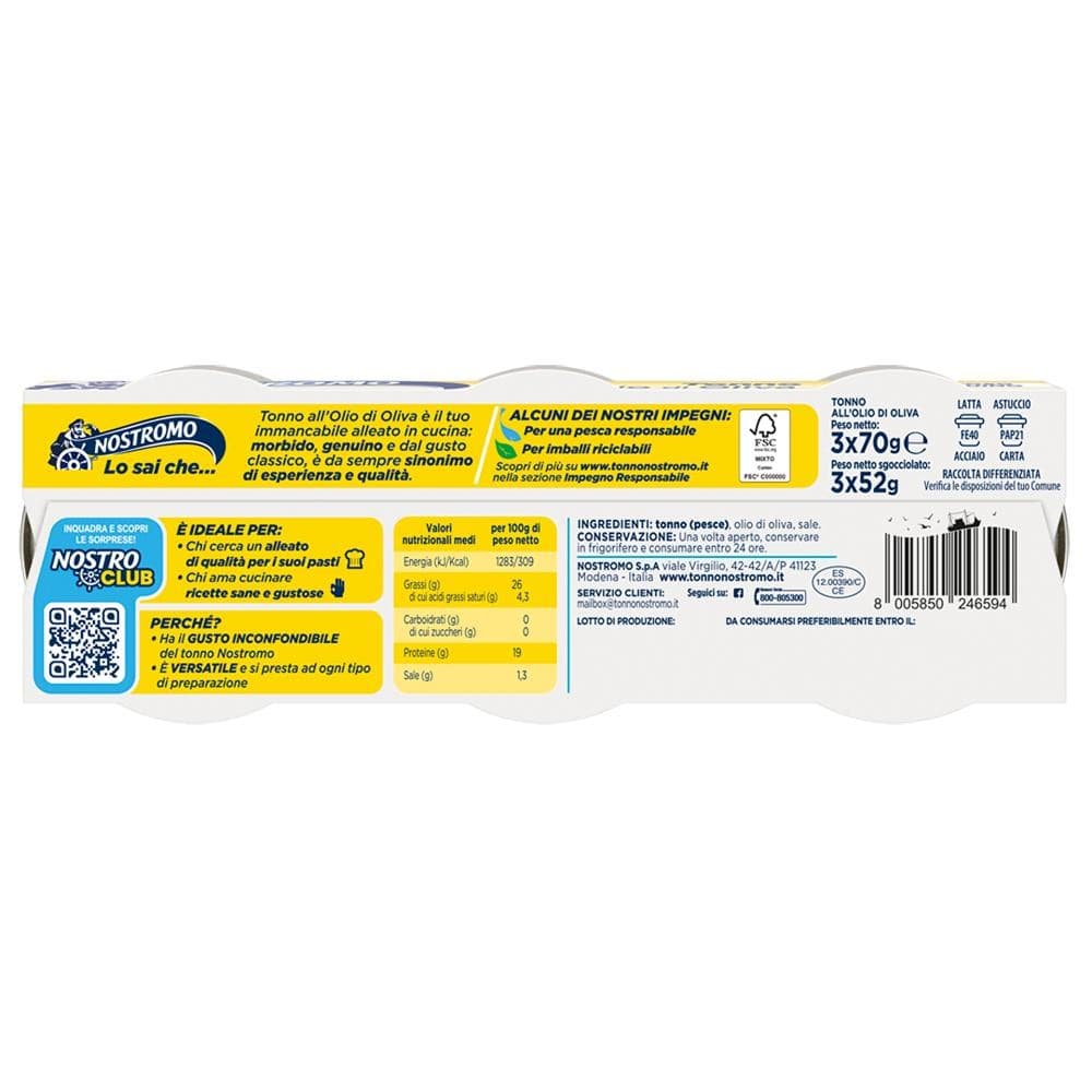Nostromo Tonno all'olio d'oliva, 4x 104 g – Lidl