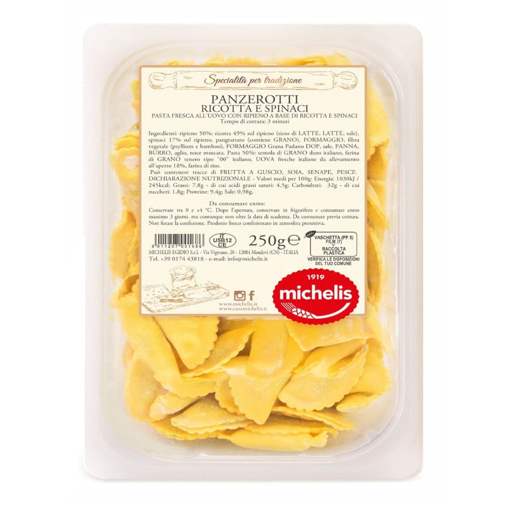 Pasta fresca ripiena Michelis Panzerotti ricotta spinaci, 250 g – Il Gigante