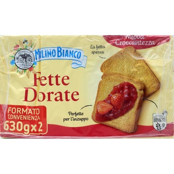 Fette biscottate dorate o integrali Mulino Bianco, 630 g – Panorama