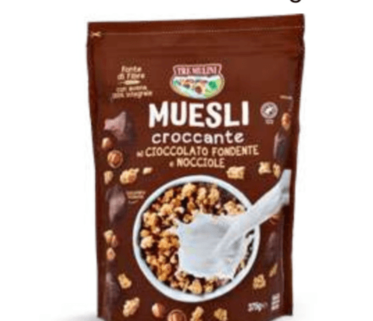 Tre Mulini muesli croccante al cioccolato fondente e nocciole 375 g in offerta da Eurospin