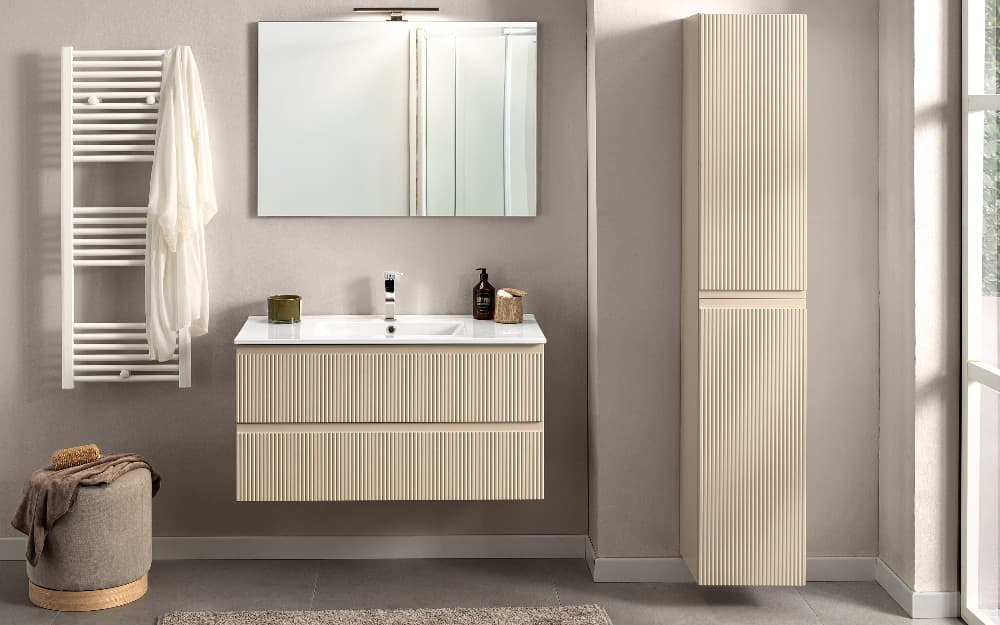 Componibile bagno sospeso Rigato – Mondo Convenienza