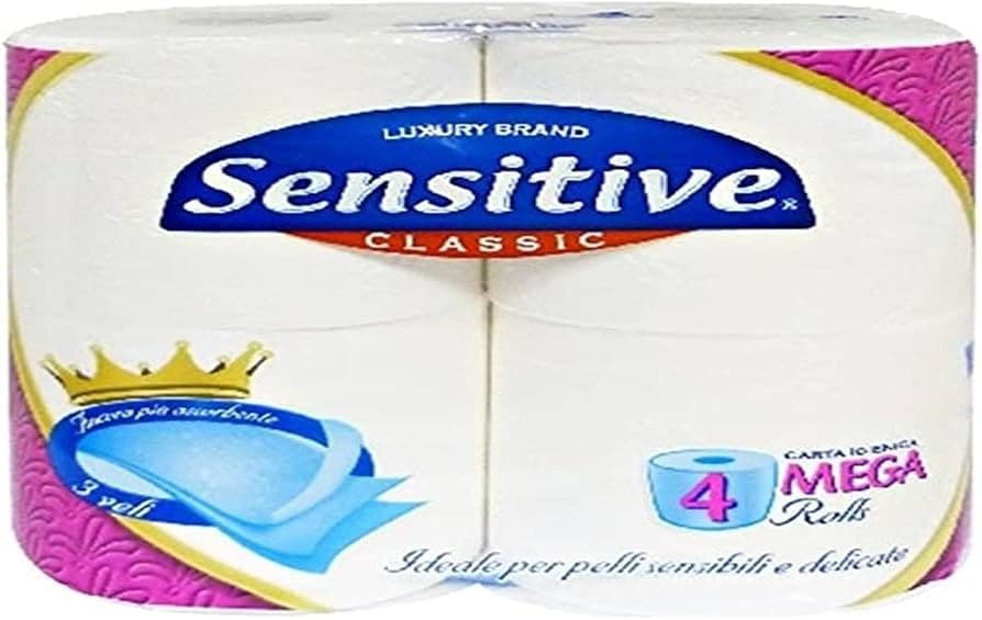 Carta igienica Sensitive, 4 rotoli, 3 veli – Bennet
