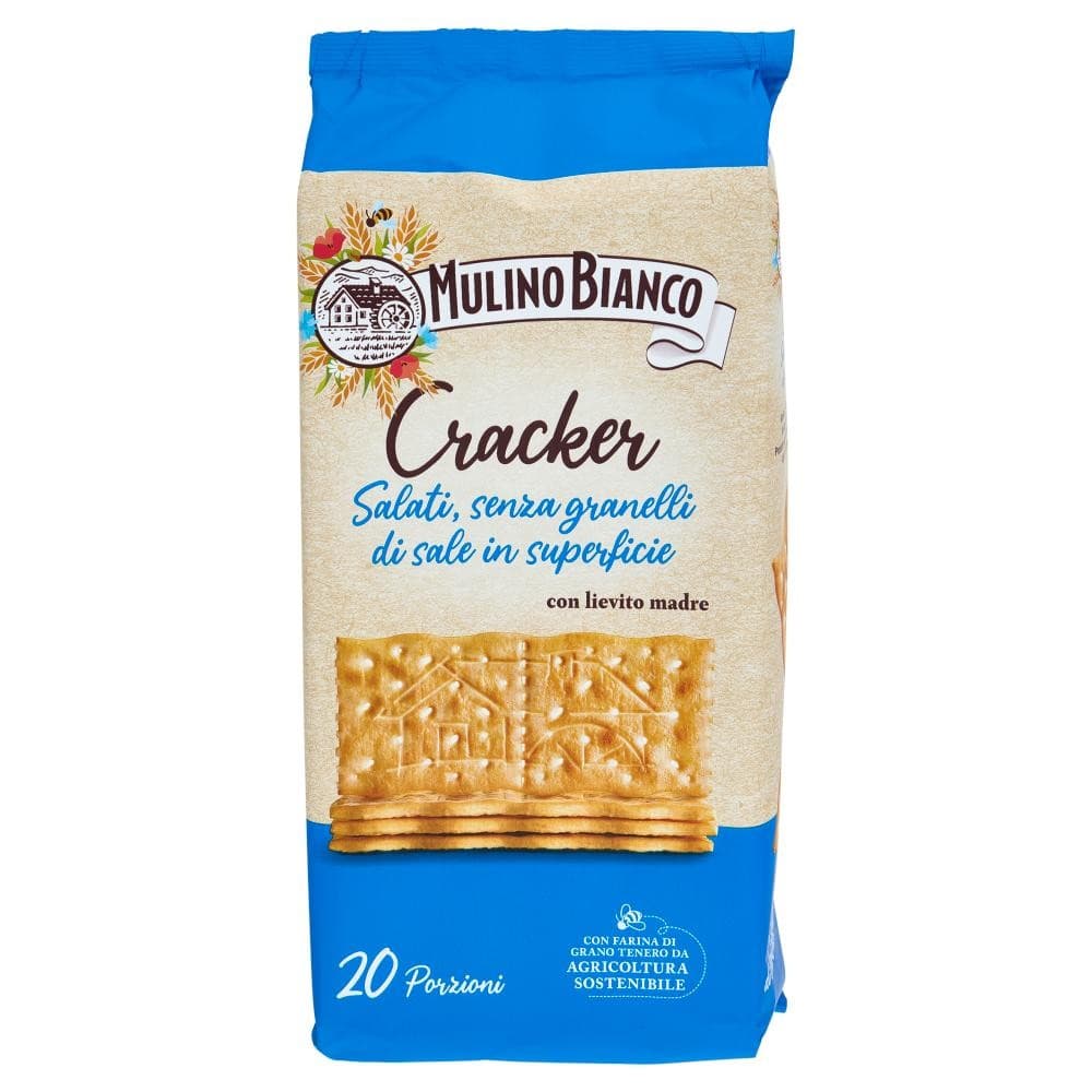 Cracker salati o senza granelli di sale in superficie, 500 g x2 Mulino Bianco – Iper La grande i