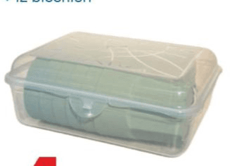Set 13 pezzi contenitore e 12 bicchieri 13 pezzi in offerta da MD