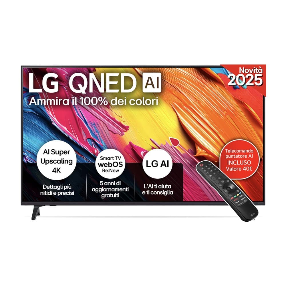 LG QNED AI serie 70A 65" in offerta da Euronics