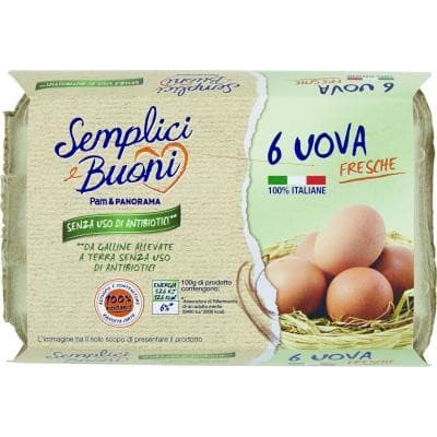 Uova da Galline Allevate a Terra, 6 uova Semplici e Buoni – Panorama