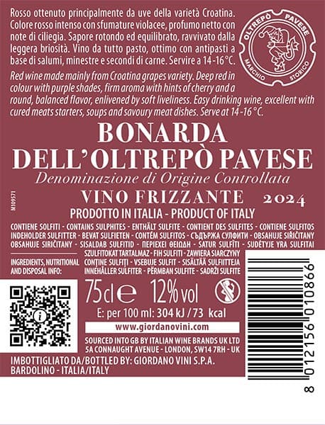 Bonarda Oltrepò Pavese DOC, 1500 ml – Lidl
