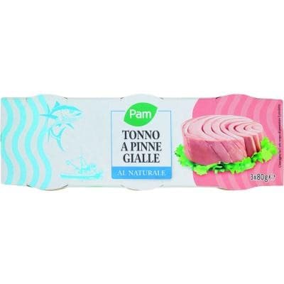 Tonno a pinne gialle Pam, 80 g x 3, sgocc g 168 – Panorama