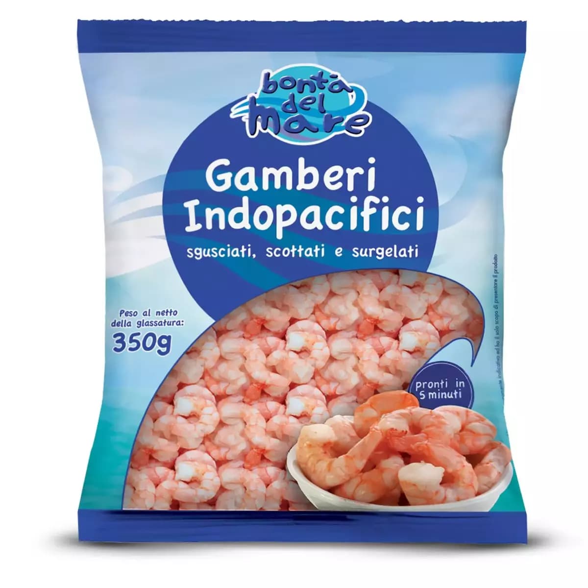 Gamberi indopacifici sgusciati, 350 g Bonta del Mare – Eurospin
