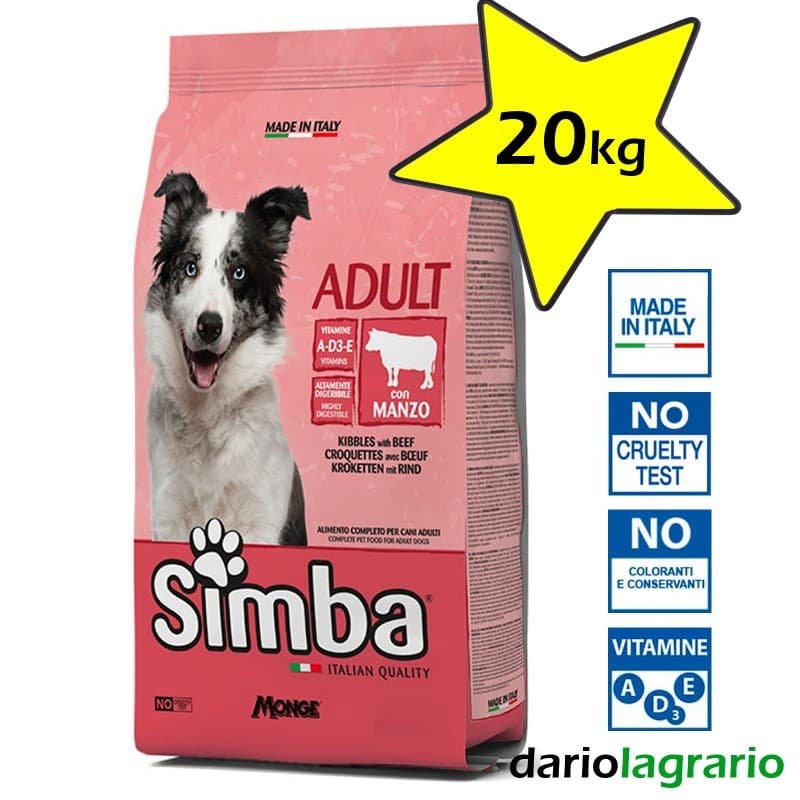 Crocchette per cani Simba, 20 kg Monge – Iper La grande i