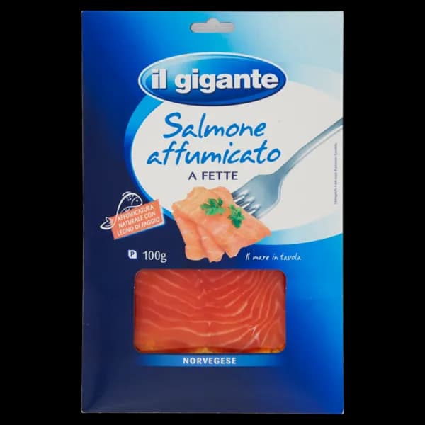 Salmone Affumicato Norvegese, 100 g – Il Gigante