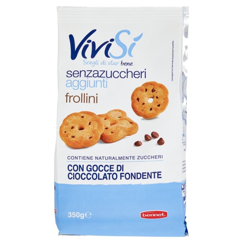 Frollini senza zuccheri aggiunti, 350 g Bennet Vivisi – Bennet