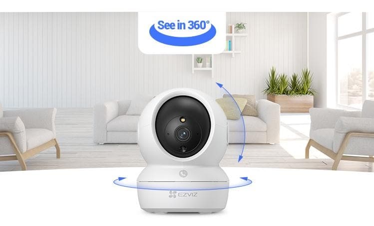 Telecamera Wi-Fi motorizzata per interno H6C Ezviz in offerta da Leroy Merlin